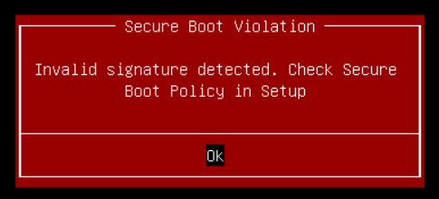 Secure Boot Violation on USB