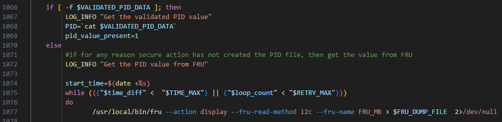 PID lookup from FRU or /tmp/pid_validated