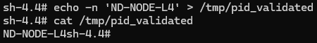 /tmp/pid_validated overwritten with ND-NODE-L4