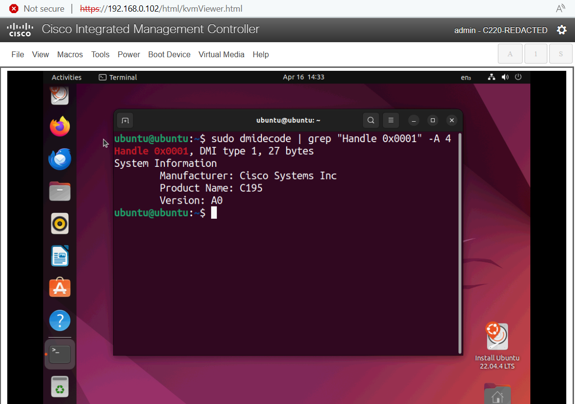 Ubuntu on the Cisco C195