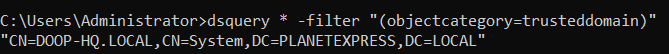 dsquery objectCategory trustedDomain