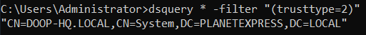 dsquery trustType=2