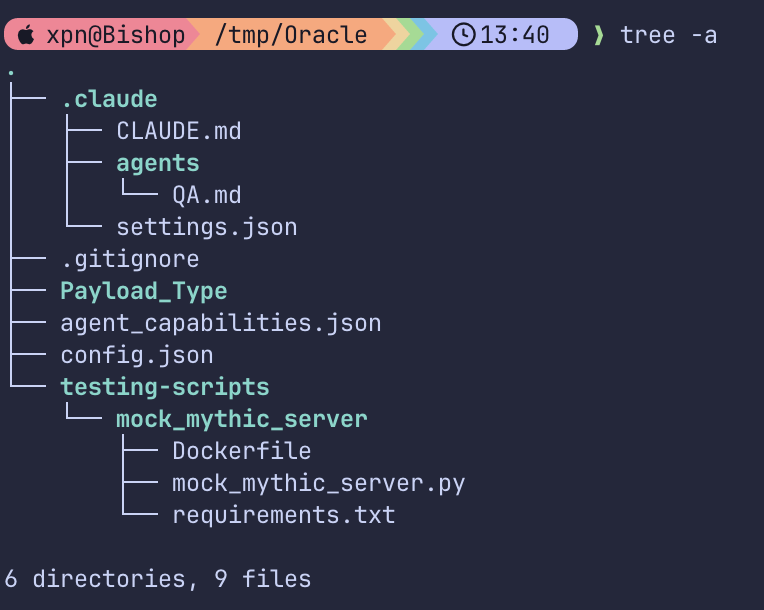 Oracle harness project layout