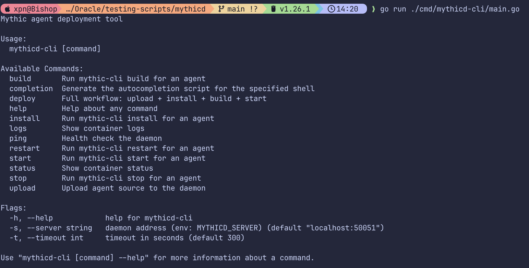 Mythicd Docker deploy and log wrapper