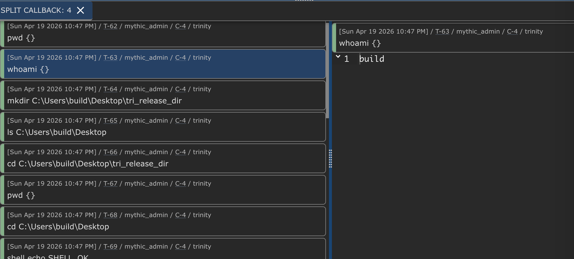 End-to-end command testing of the GPT-generated agent