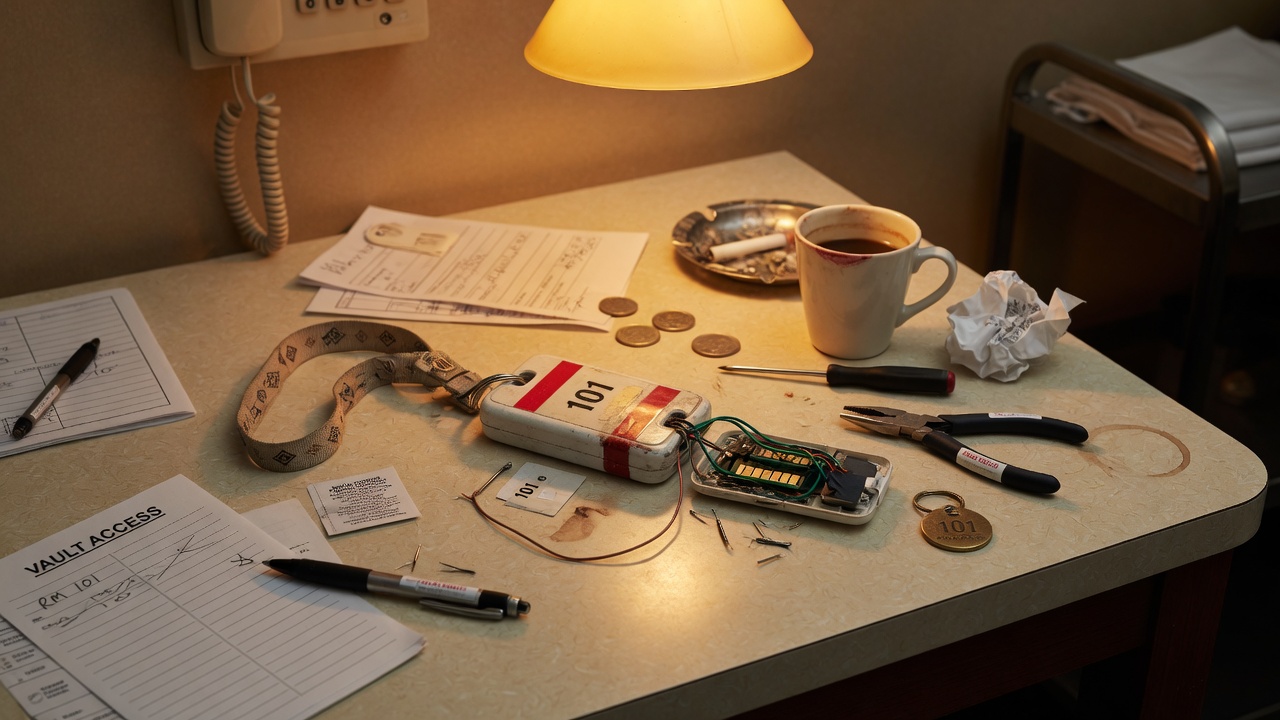 A hotel key rewired so it opens the vault
