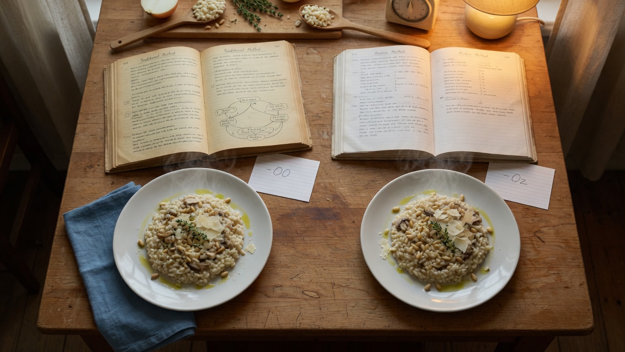 Two recipes that look different but produce the same dish