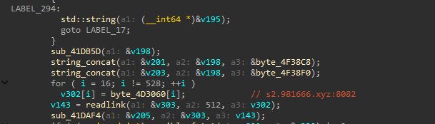 Embedded C2 configuration handling