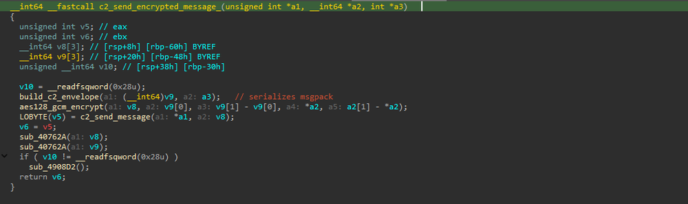 C2 framing pipeline