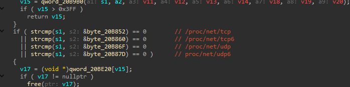 open/read filter on proc net fds
