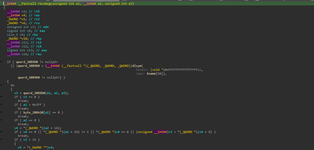 AF_NETLINK recvmsg filter