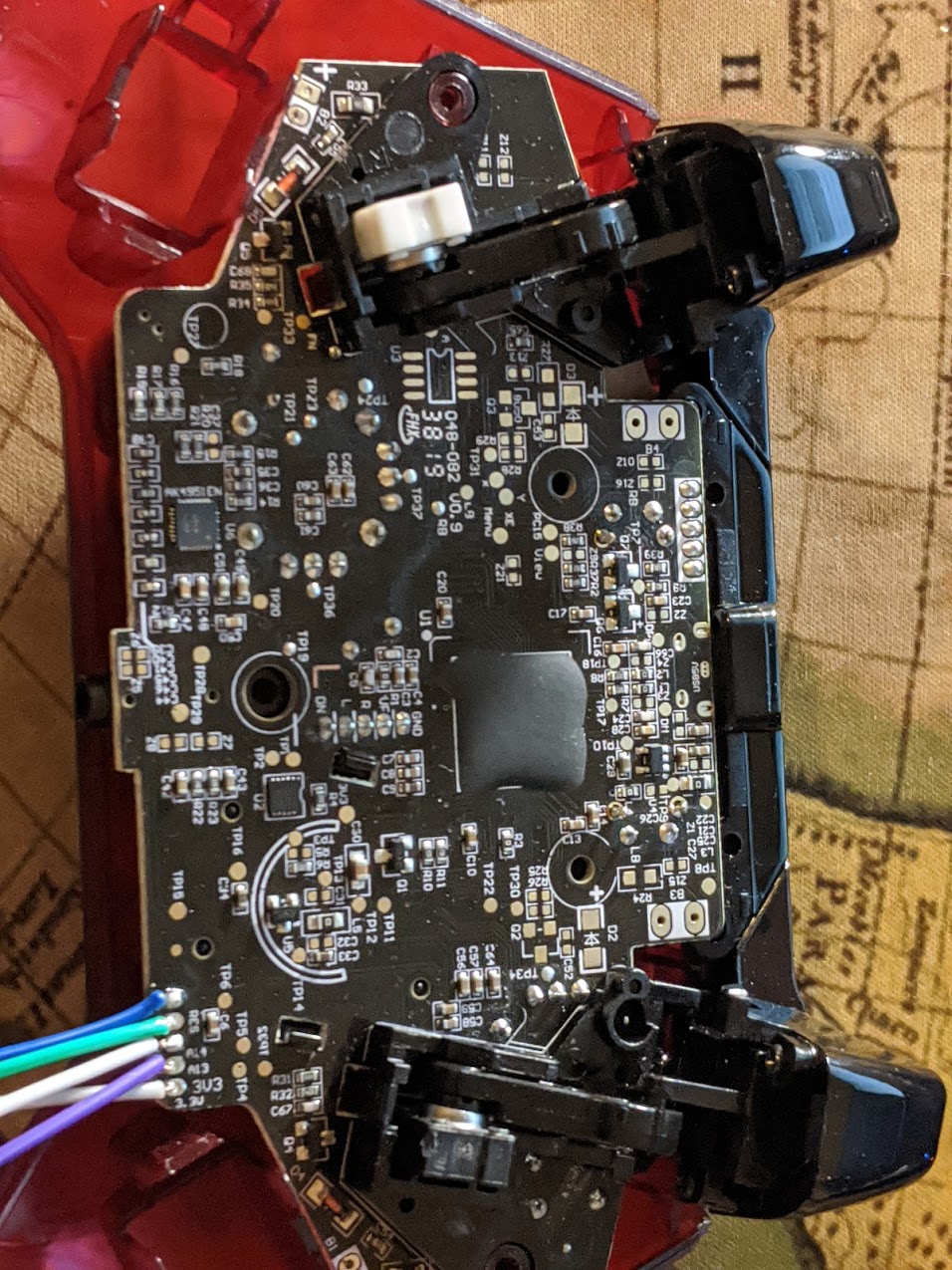 Xbox controller board from the previous teardown