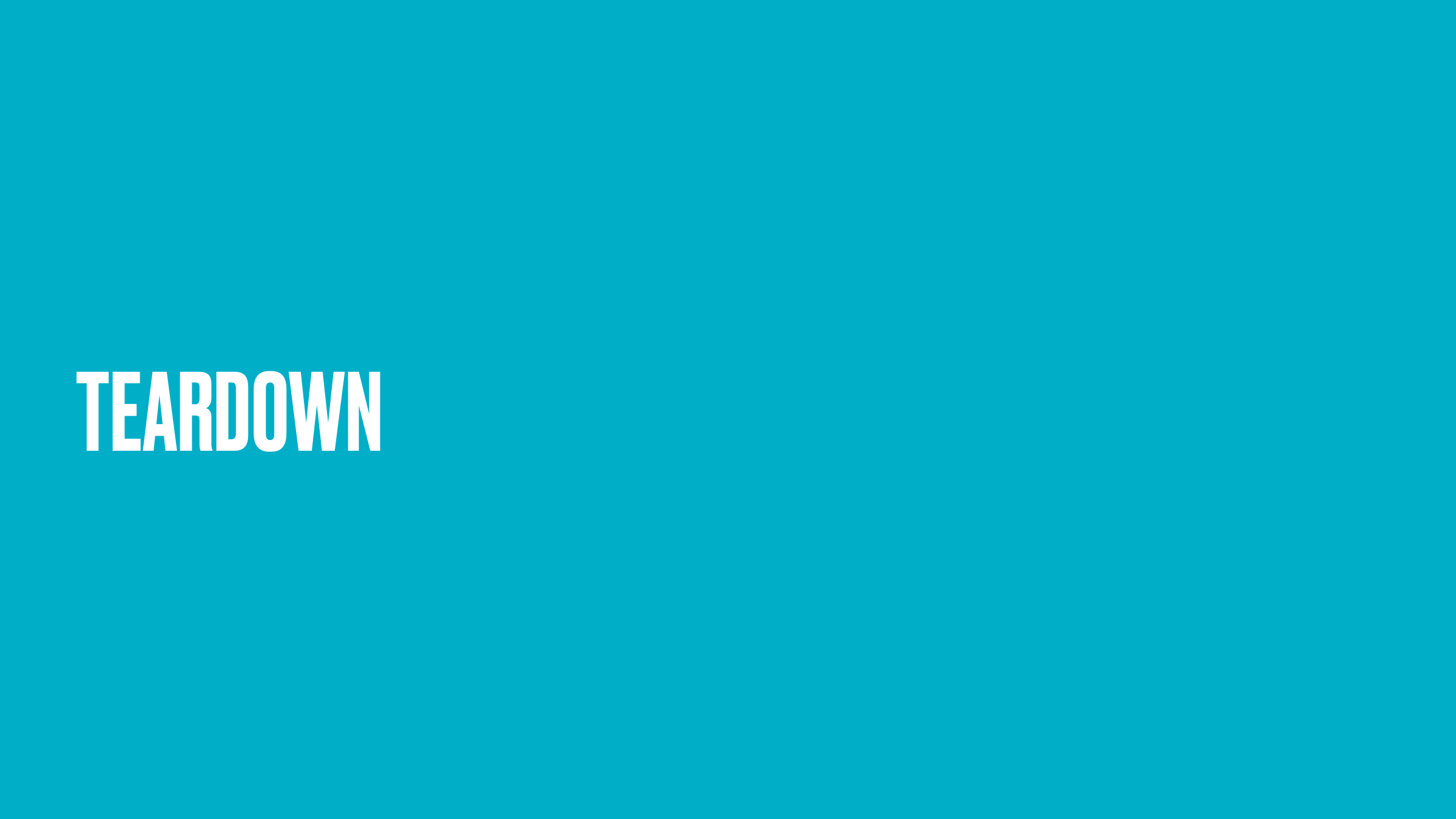Section title: Teardown